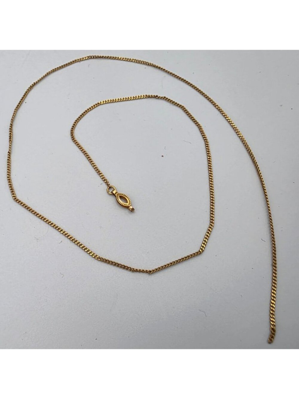 1.3 Grams 10K Gold Chain Necklace With Box Clasp AS IS 16"
